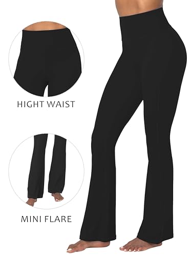 Women's Tummy-Control Flare Leggings for Yoga and Gym Workout