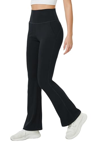 Flare Leg Yoga Pants for Women with High Waist and Pockets