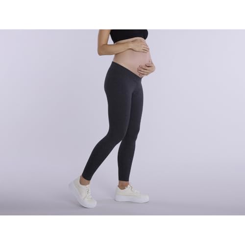 Maternity Leggings for Bump Start - 2 Pack Under Belly