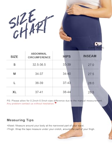 Buttery Soft Maternity Leggings with Pockets for Pregnancy and Yoga Activities - Women's Active Wear